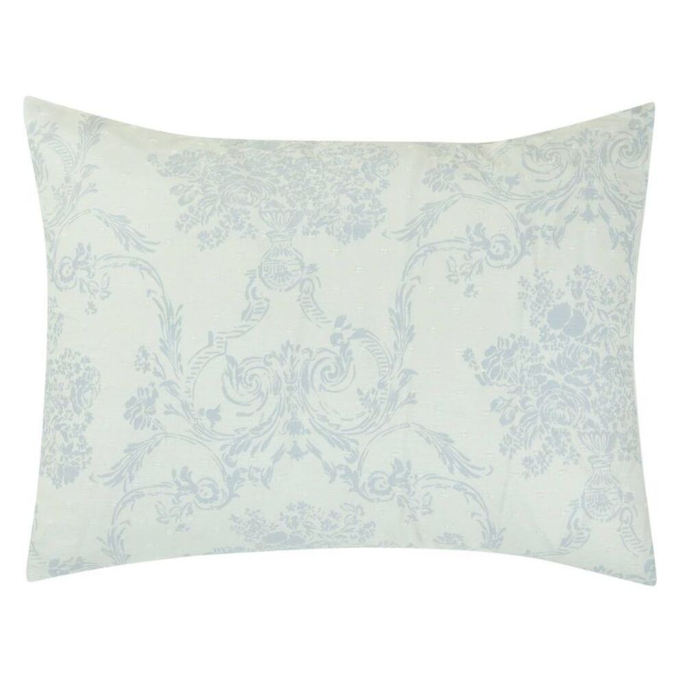 Full/Queen Ruffle Comforter Set Blue Floral - Picture 4 of 4